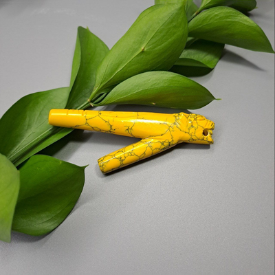 Курипи Ягуар из желтого кварца