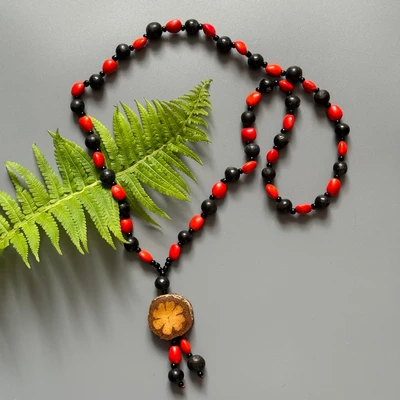 Бусы из ягод гуайруро с аяваской