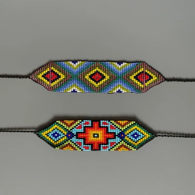 Бисерный браслет Шипибо Перу 3